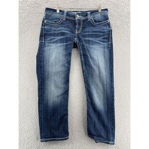 BKE Jeans Womens 30 (32x26) Blue Stella Bootcut Low Rise Stretch Grunge‎ Denim